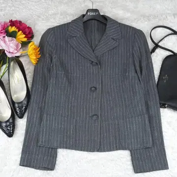 G220 트루사르디 스트라이프 패턴 테일러드 자켓 그레이 42