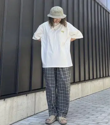 빔즈 2 플리츠 체크 이지 핏 팬츠 L