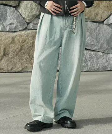bleme 빈티지 가공 구르카 데님 팬츠