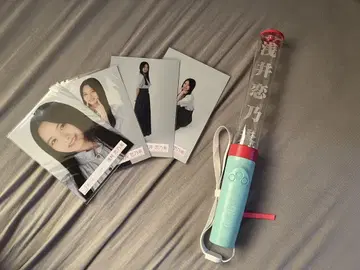 사쿠라자카46 아사이 코코노미 사복 코디 브로마이드 응원봉 세트