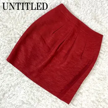 UNTITLED 언타이틀 턱 주름 타이트 스커트 레드 2 B2306