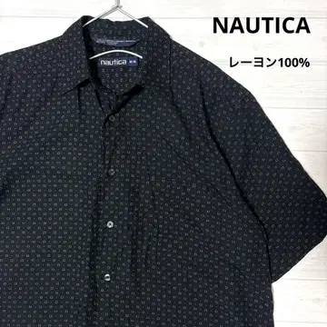 NAUTICA 레이온 반팔 셔츠 노티카 레귤러 카라