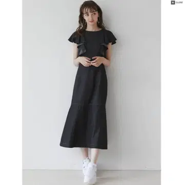 LAGUNAMOON 라그나무 S 데님 원피스 블랙