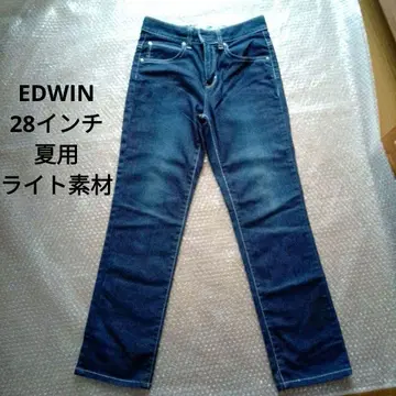EDWIN 스트레이트 청바지 28인치 L 블루 여름용 라이트