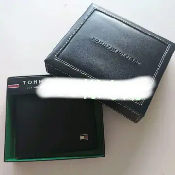 TOMMY HILFIGER 남성용 접이식 지갑 코인 포켓 부착