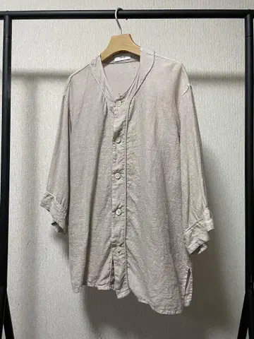 marka BASE BALL SHIRT ORGANIC LINEN 1