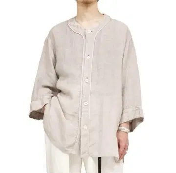 marka BASE BALL SHIRT ORGANIC LINEN 1