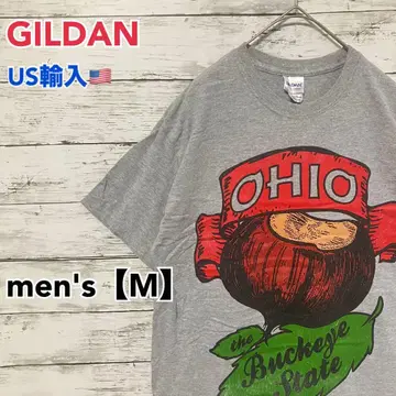 T444 [ US 수입 ] 길단 티셔츠 그레이 계열 men's [ M ]