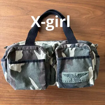 [레어] X-girl 엑스걸 카모플라주 드럼 백 보스턴 백