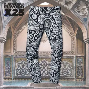 미사용 G-STAR RAW Elwood X25 페이즐리 프린트