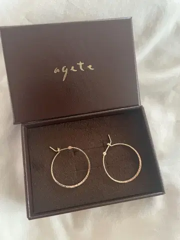 agete K10 후프 귀걸이 약 3cm