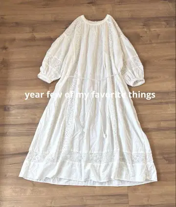 YEAR 레이스 코튼 원피스 화이트 앙비덱스 이어