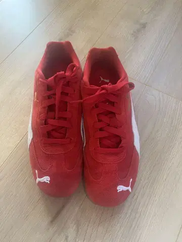 PUMA 스웨이드 스니커즈 레드 25cm