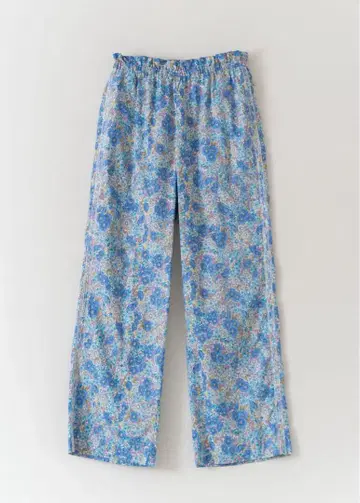 누키테파 Liberty 프린트 Side Embroidery 팬츠