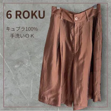6 ROKU 큐프라 하프 팬츠 브라운 여성용