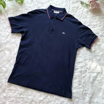 새상품급 LACOSTE 트리코 롤 와니 반팔 피케 셔츠 사이즈 5 네이비