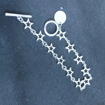 JieDa jewelry 별 모양 모티브 팔찌 실버