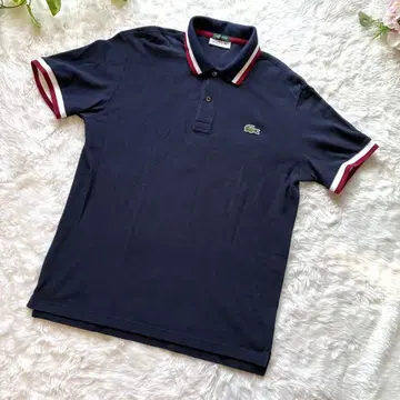 새상품급 LACOSTE 라코스테 반팔 피케 셔츠 사이즈 5 네이비 별주품