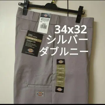새상품 34x32 SV 더블니 디키즈 실버