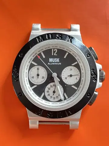 알루미늄 MUSK 크로노그래프 손목시계 작동 확인 완료 남녀 공용