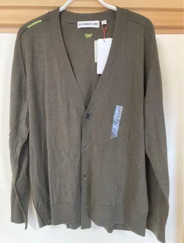 새상품 UNIQLO 안야 힌드마치 V넥 가디건 그린 M