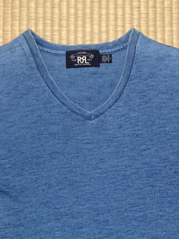 RRL Ralph Lauren 블루 V넥 티셔츠 M 사이즈