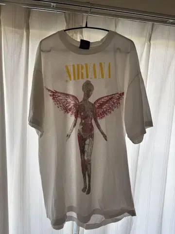 NIRVANA IN UTERO 엔젤 티셔츠 XL