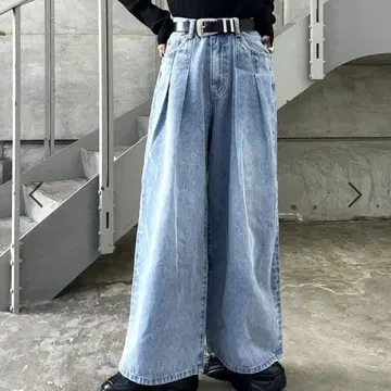 최종 가격 인하 PAGEBOY 턱 데님 팬츠