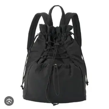 시마무라 오나츠 씨 블랙 드로우 스트링 백팩 택 없음 미사용품