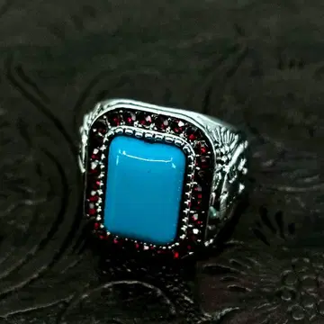 빈티지 실버 지르코니아 해골 스컬 반지 15호