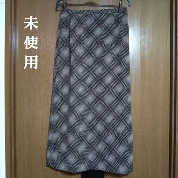 [미사용] 라핀 스커트 (브라운 화이트)