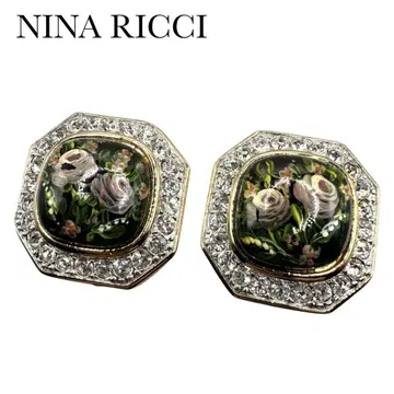 NINA RICCI 니나리치 스퀘어 페인트 귀찌 주얼리