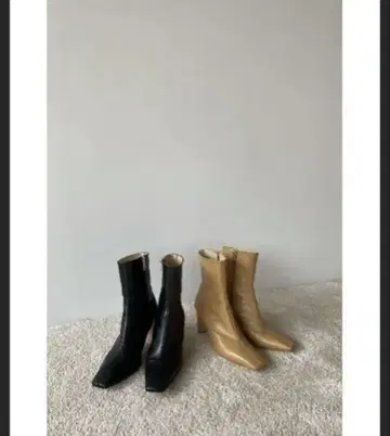 CLANE 클라네 SQUARE SHORT BOOTS 베이지 38