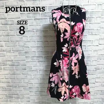 [ portmans ] 포트만스 꽃무늬 집업 슬리브리스 원피스