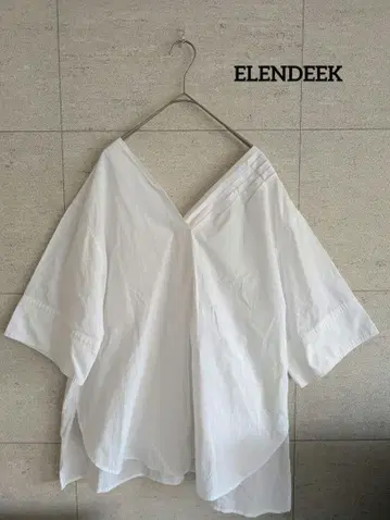 [새상품급] ELENDEEK 셔츠 상의 코튼 풀오버 V넥