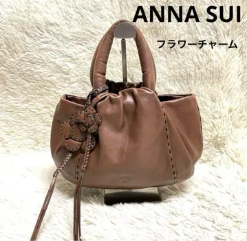 컨디션 최상 레어 ANNA SUI 안나수이 가죽 핸드백 플라워