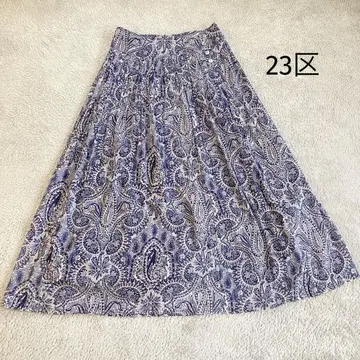 23구  씨 착용 페이즐리 데신 캉캉 스커트 size 40 네이비