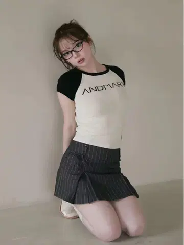 andmary Mary logo knit tops ivory