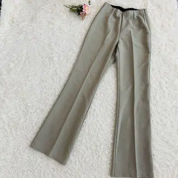 BLATE 플레어 팬츠 허리밴딩 베이지 M 상당 (669)