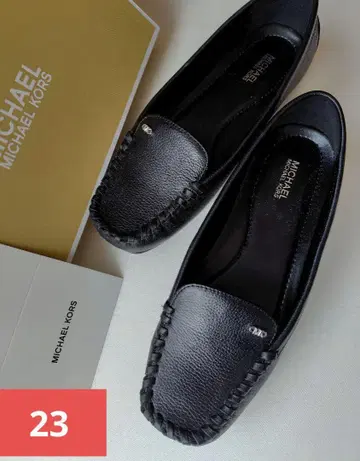 [ MICHAEL KORS ] 마이클코어스 모카신 로퍼 가죽 신발 블랙