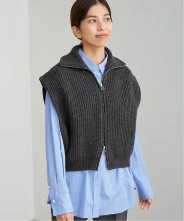 IENA JANE SMITH 5G ZIP DRIVERS KNIT VEST