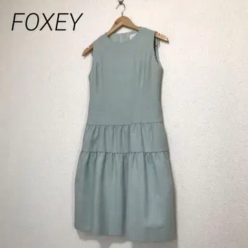 FOXEY 폭시 티어드 원피스 울 린넨