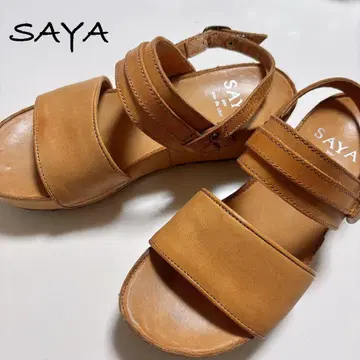 SAYA 사야 천연 가죽 샌들 백스트랩 S 사이즈