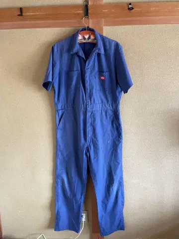 Dickies 파란색 숏 슬리브 오버롤