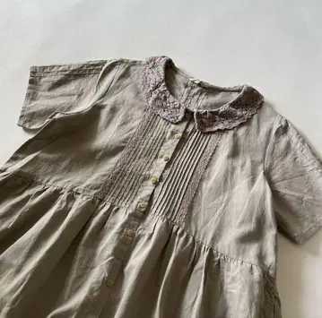 새상품급 사만사 모스모스 레이스 카라 코튼 린넨 원피스