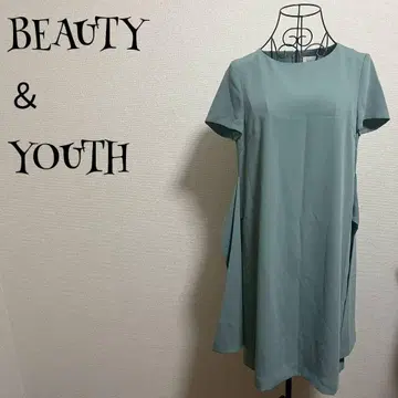 BEAUTY & YOUTH/뷰티유스/원피스/반팔/둥근넥/무지
