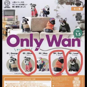 새상품 OnlyWan 피규어 슈나우저 프렌치 불독 가챠