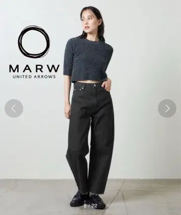MARW UNITED ARROWS 커비 데님 팬츠 블랙 38