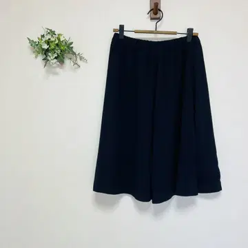 여성용 플레어 스커트 무릎 기장 허리밴딩