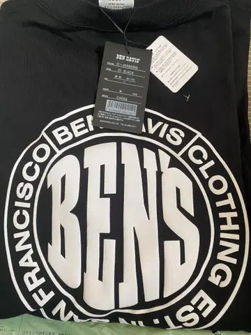 BEN DAVIS 로고 프린트 T셔츠 블랙